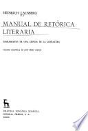 Manual de retórica literaria