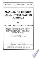 Manual de técnica de la investigación jurídica