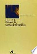 Manual de técnica lexicográfica