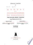 Manual del psicodiagnóstico de Rorschach, para psicólogos, médicos y pedagogos