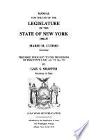 Manual for Use of the Legislature of the State of New York