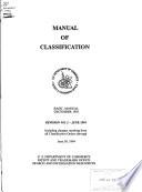 Manual of Classification