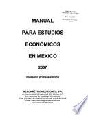Manual para estudios económicos en México