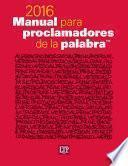 Manual para proclamadores de la palabra 2016