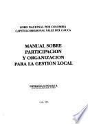 Manual sobre participación y organización para la gestión local