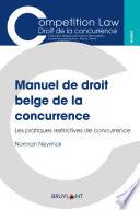 Manuel de droit belge de la concurrence