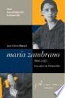 María Zambrano: Los años de formación