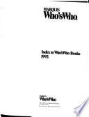 Marquis Who's Who Index to Who's Who Books