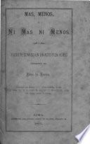 Más, menos, y ni más ni menos