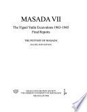 Masada: The pottery of Masada
