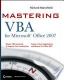 Mastering VBA for Microsoft Office 2007