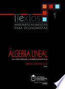 Matemáticas básicas para economistas 1. Álgebra lineal