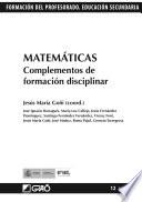 Matemáticas. Complementos de formación disciplinar