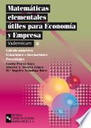 Matemáticas elementales útiles para economía y empresa
