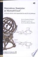 Matemáticas financieras en Microsoft Excel. La hoja de cálculo como herramienta de solución de problemas
