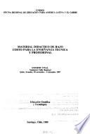 Material didáctico de bajo costo para la enseñanza técnica y profesional