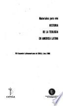 Materiales para una historia de la teología en América Latina