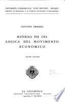 Materiali per una logica del movimento economico