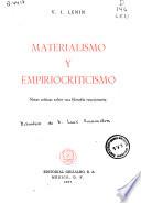 Materialismo y empiriocentrismo