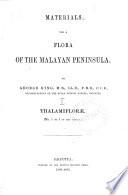 Materials for a Flora of the Malayan Peninsula