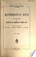 Mathematicae notae