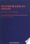 Mathematical Essays: In Honor Of Su Buchin