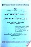 Matrimonio civil y divorcio absoluto