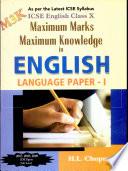 Maximum Marks Maximum Knowledge in English: Language Paper - I