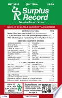 May 2022 - Surplus Record Machinery & Equipment Directory