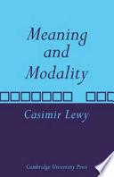 Meaning and Modality