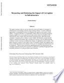 Measuring and Reducing the Impact of Corruption in Infrastructure