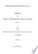 Meddelande från Lunds astronomiska observatorium. Serie II.