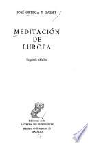 Meditación de Europa