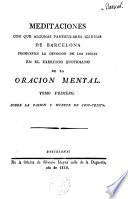 Meditaciones con que algunas particulares iglesias de Barcelona promueven la devoción de los fieles en el ejercicio quotidiano la oracion mental