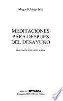 Meditaciones para después del desayuno