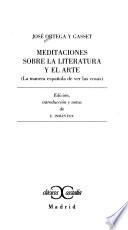 Meditaciones sobre la literatura y el arte