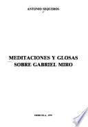 Meditaciones y glosas sobre Gabriel Miró