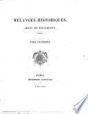 Mélanges historiques
