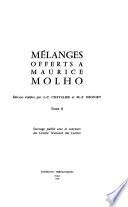 Mélanges offerts à Maurice Molho: Espagne moderne. Amérique. Catalogne. Portugal