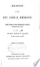 Memoir of the Rev. John E. Emerson