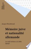 Mémoire juive et nationalité allemande