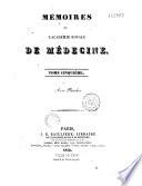 Mémoires de l'Académie de médecine