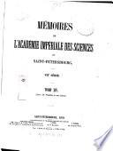 Mémoires de l'Académie Impériale des Sciences de St. Pétersbourg