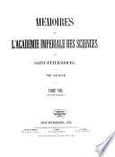 Mémoires de l'Académie Impériale des Sciences de St. Pétersbourg