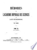 Mémoires de l'Académie Impériale des Sciences de St. Pétersbourg
