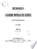 Mémoires de l'Académie Impériale des Sciences de St. Pétersbourg