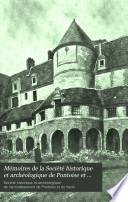Mémoires de la Société historique et archéologique de l'arrondissement de Pontoise et du Vexin