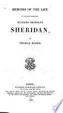 Memoirs of the Life of ... Richard Brinsley Sheridan