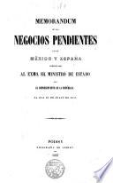 Memorandum de los negocios pendientes entre México y España