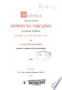 Memoria acerca del estado del Instituto Provincial de Segunda Enseñanza de Vizcaya